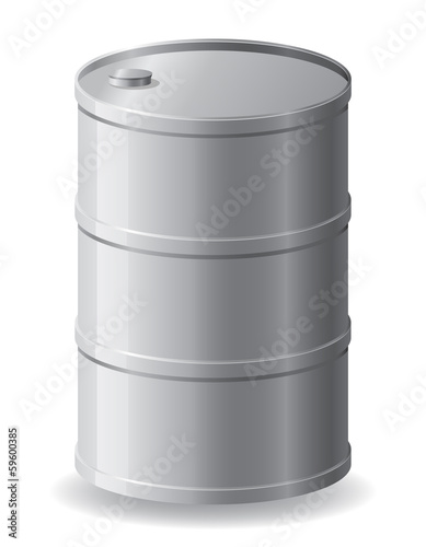 metallic barrel vector illustration