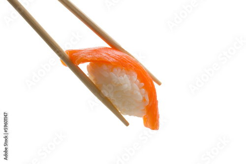 Isolated salmon sushi nigiri