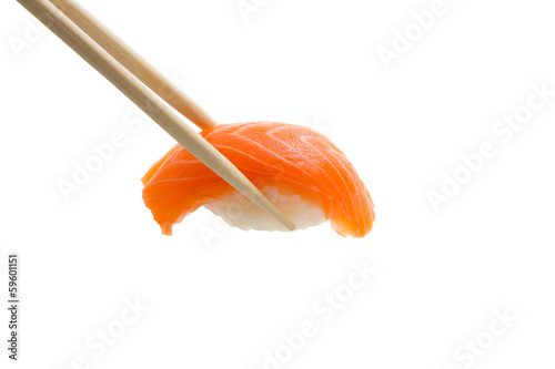 Isolated salmon sushi  nigiri