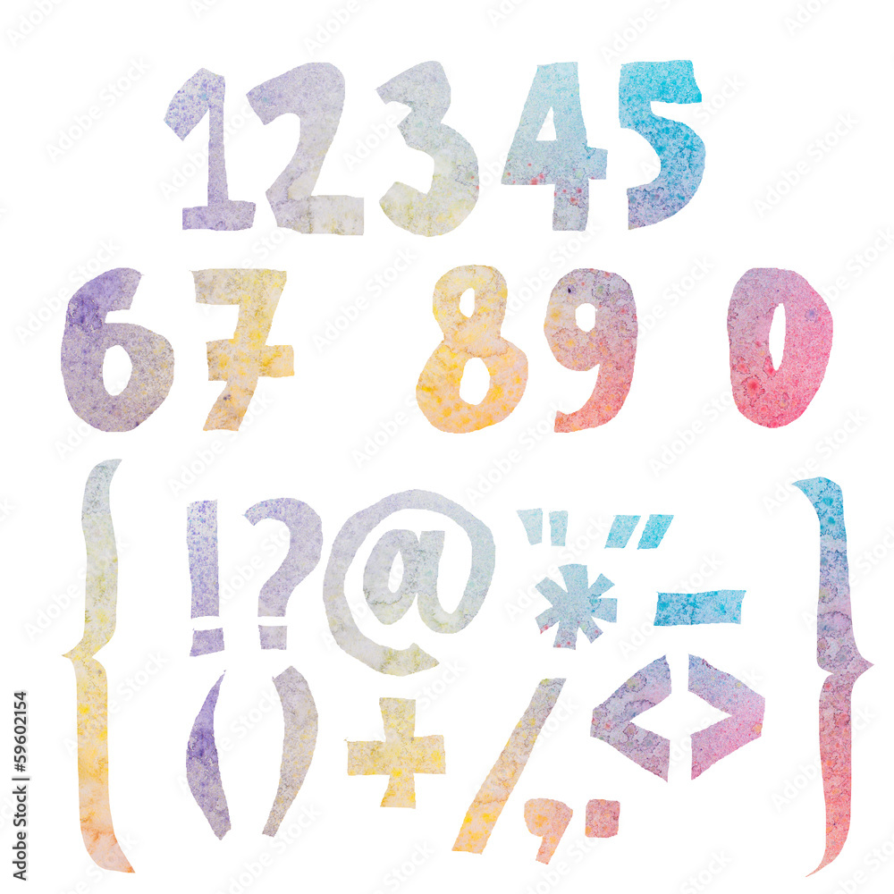 Watercolor alphabet Watercolor alphabet