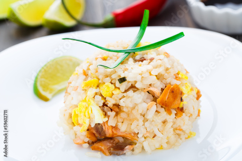 Salmon fried rice
