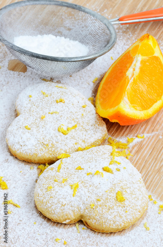 home cookies with sugar and orange
