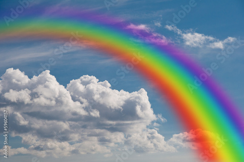 rainbow in the clouds. Fototapet