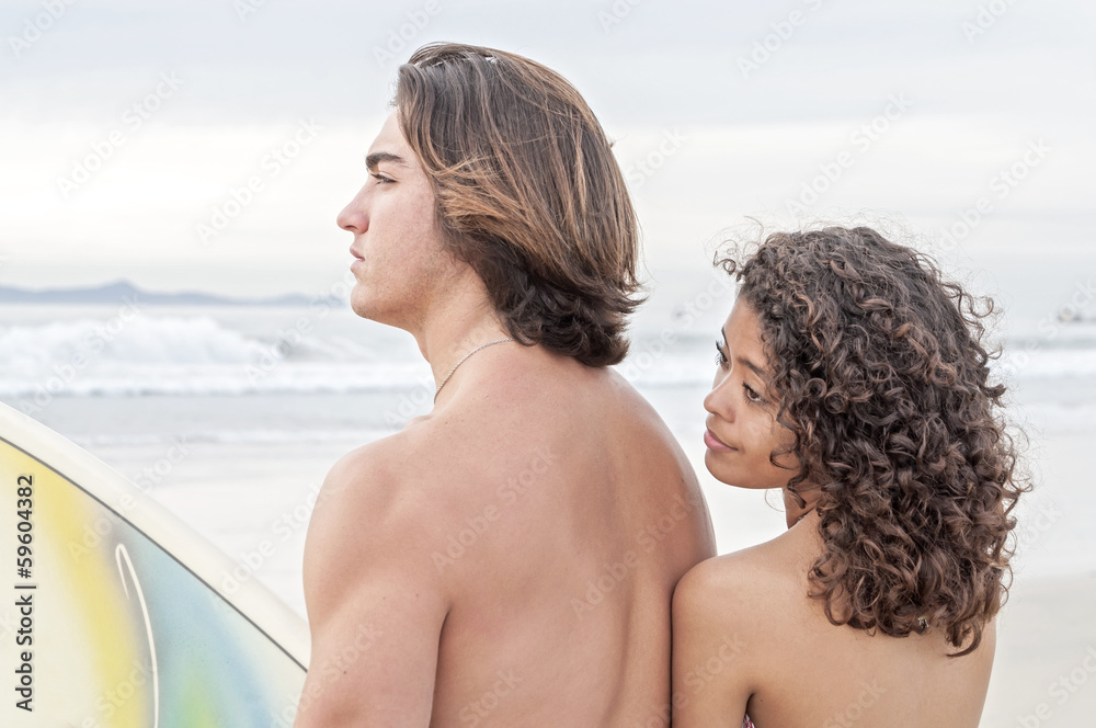 Fototapeta premium Couple ready to surf