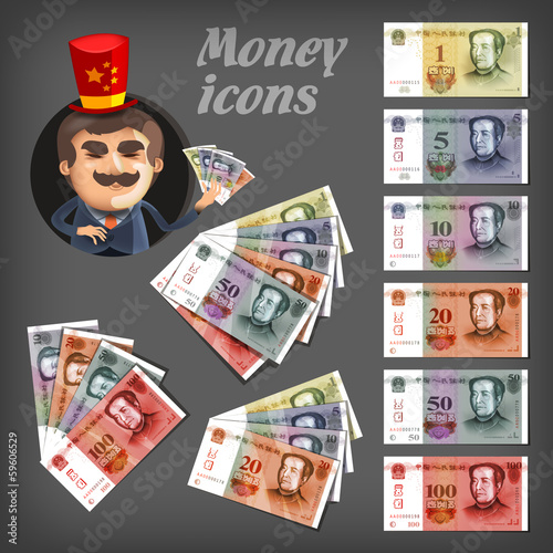 Money icons. Vector format