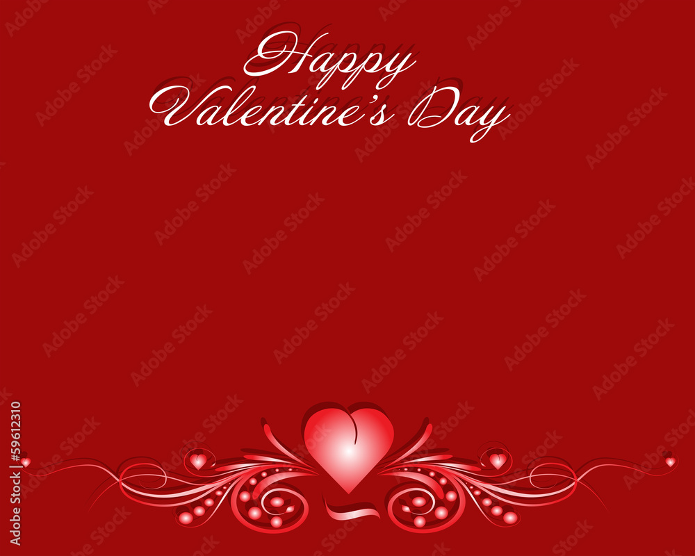 Valentine-Red Floral with Hearts Valentine-Red Floral with Hearts