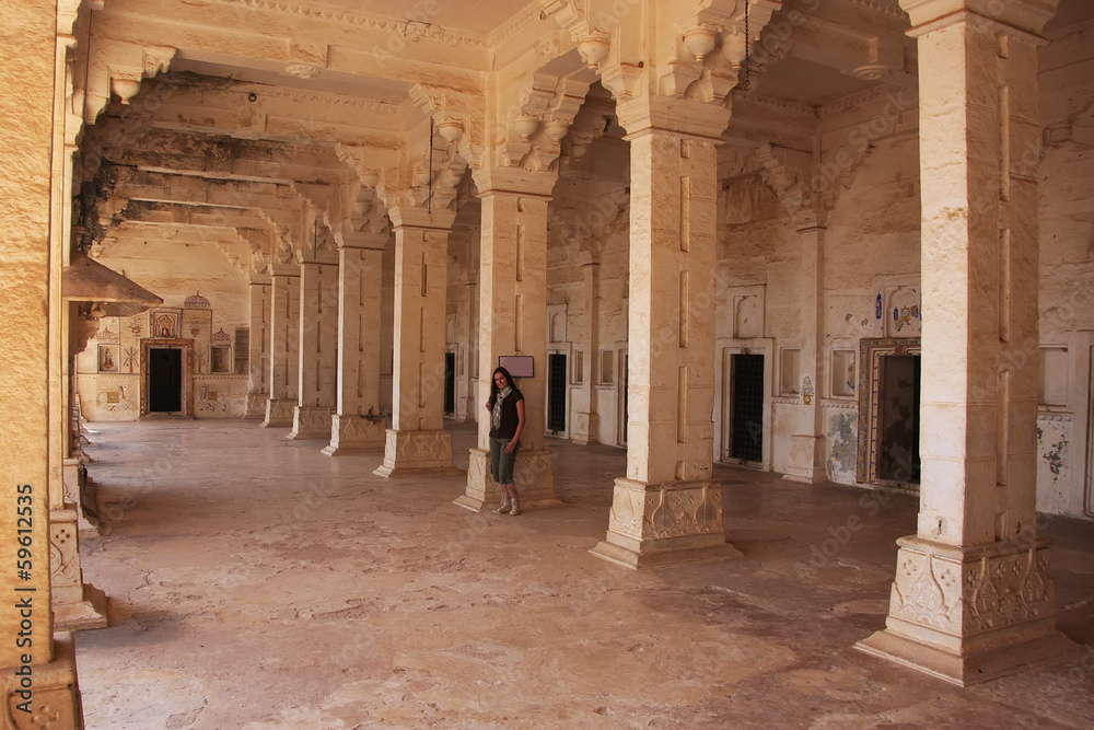 Interior of Bundi Palace, India