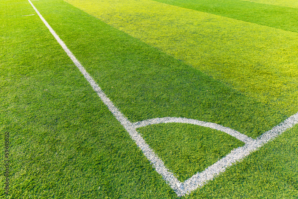 Corner of a synthetic football field