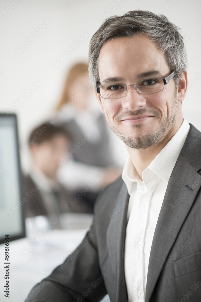 portrait of smiling businessman portrait of smiling businessman