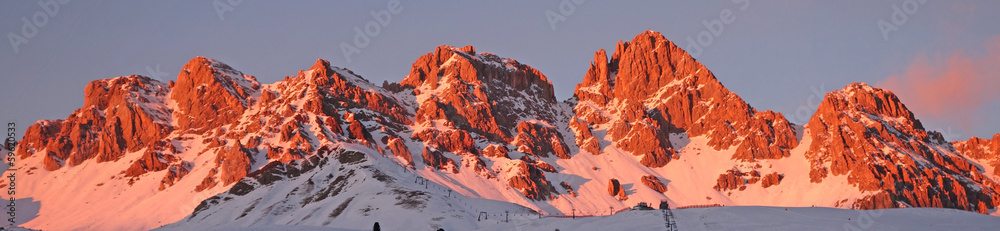 Some views of Dolomiti Alps Italy during winter time..