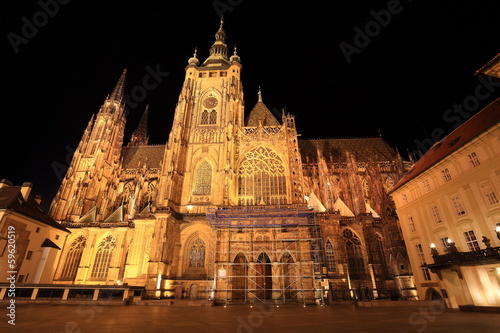Gothic St. Vitus' Cathedral on Prague Castle, Czech Republic