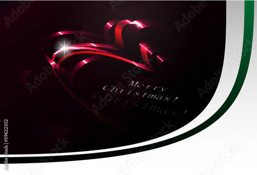 Abstract Christmas Ribbons Background