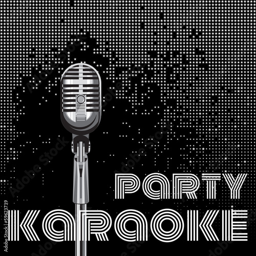vector background for karaoke party