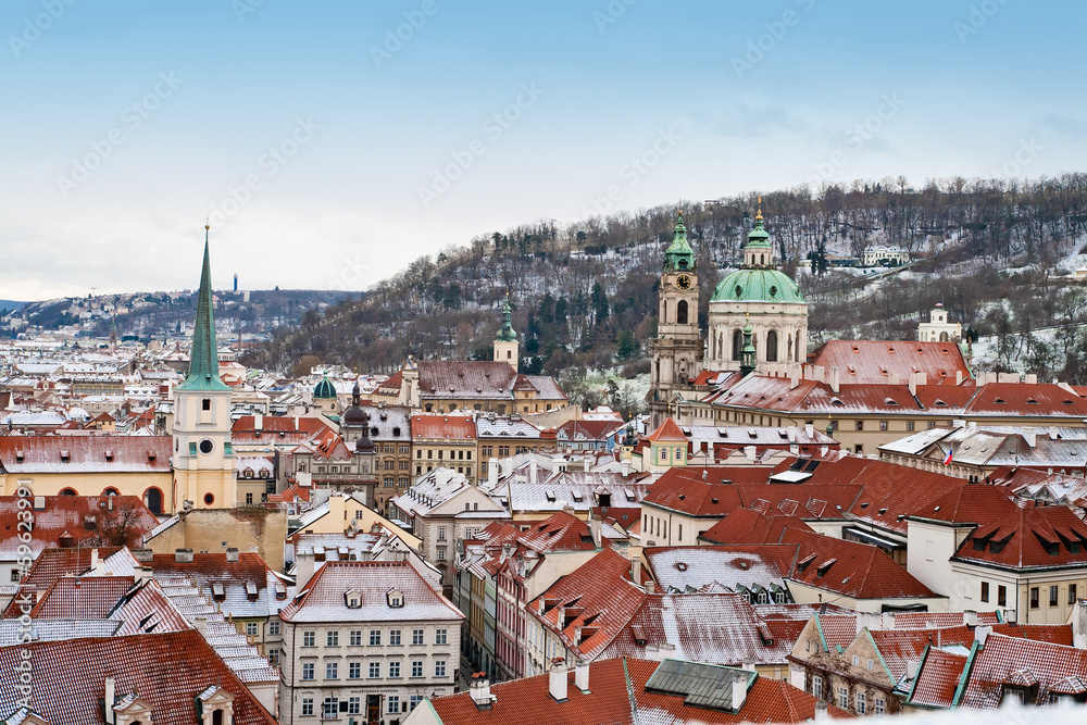 Panoramic view of Prague from the Prague Castle, Czech Republic