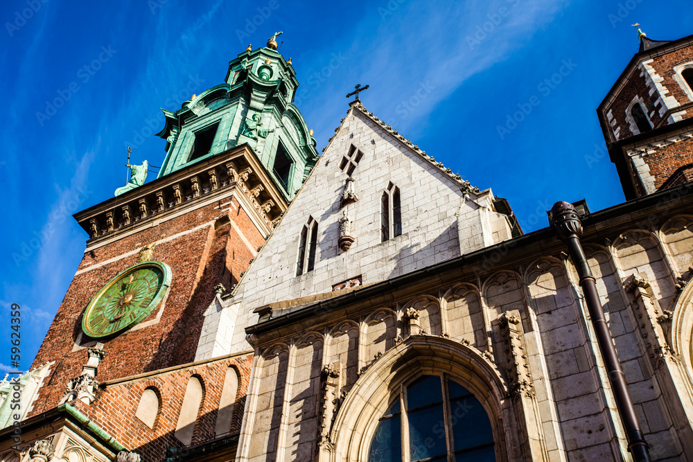 Wawel Cathedral,famous Polish landmark on the Wawel Hill,Cracow