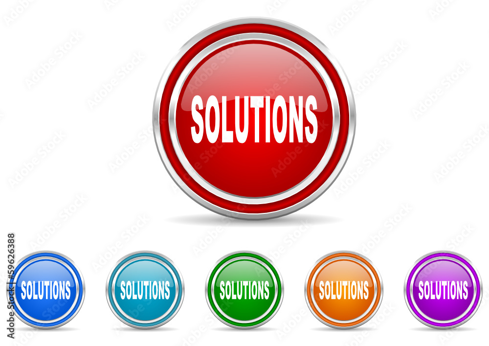 solutions icon vector set