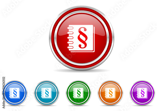 law icon vector set