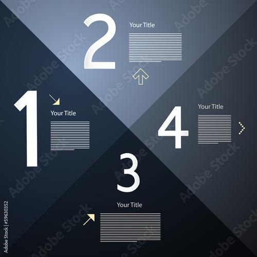 Vector Progress Steps for Tutorial, Infographics