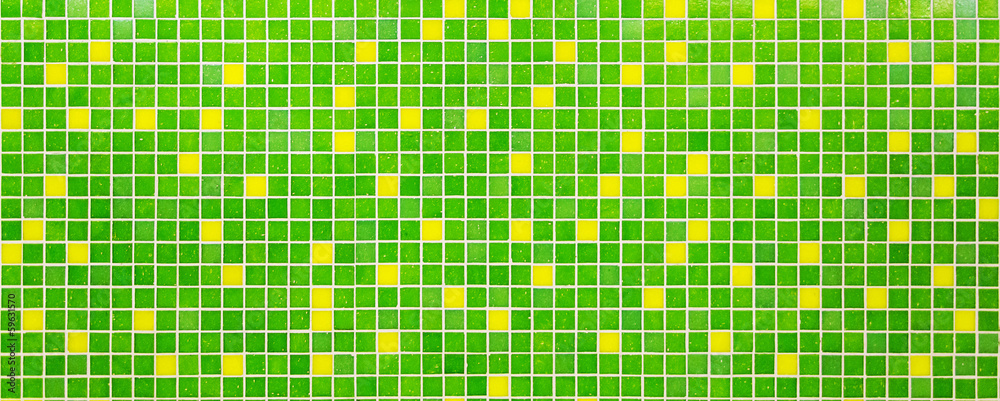 Textured mosaic of green and yellow Textured mosaic of green and yellow