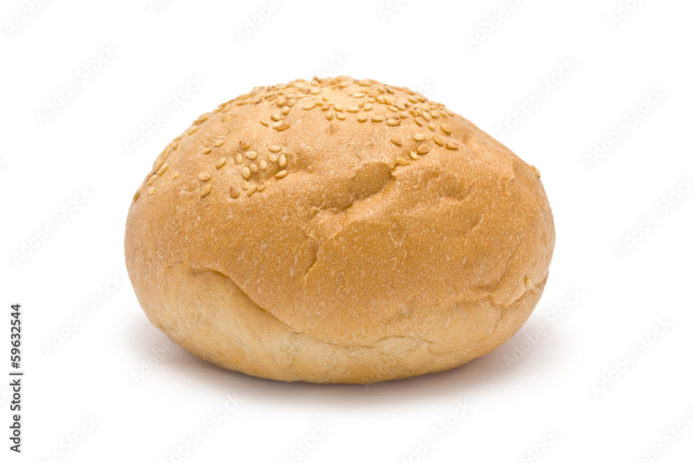 Hamburger Bun isolated on white