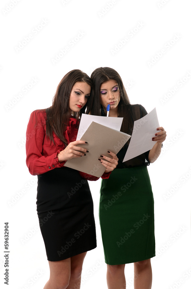 business women doing paperwork, teamwork concept business women doing paperwork, teamwork concept