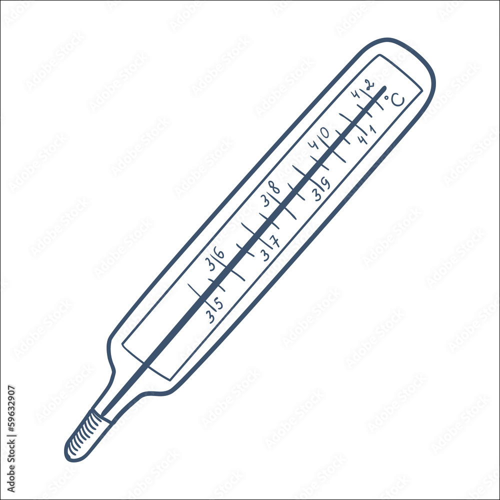 Thermometer isolated on white. Thermometer isolated on white.