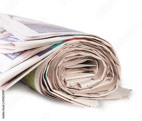 Rolled Up Newspaper