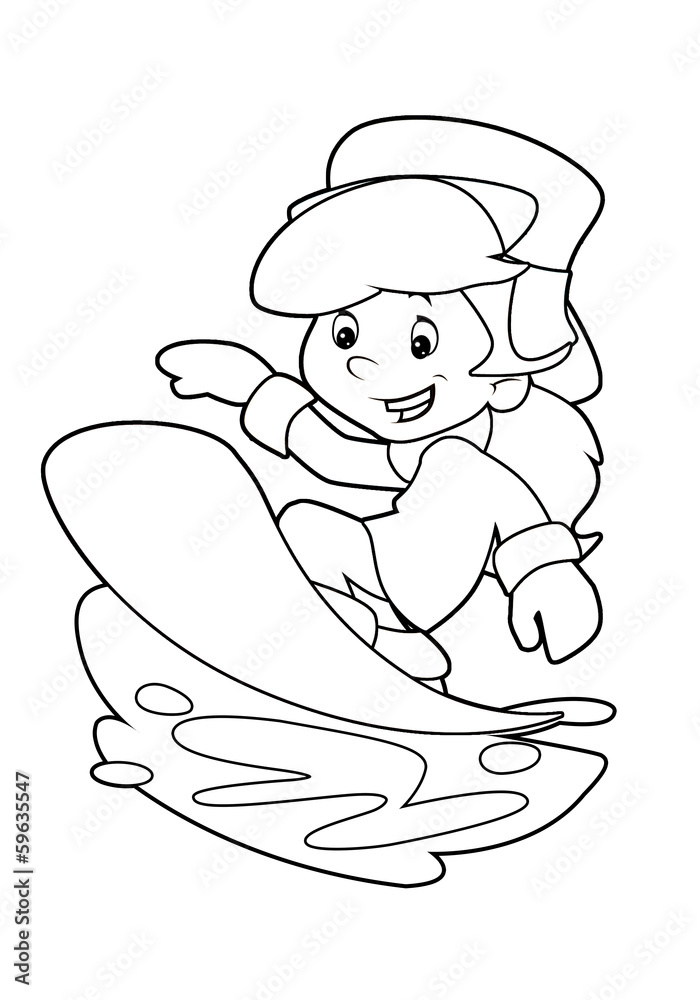 Cartoon child - activity - illustration for the children Cartoon child - activity - illustration for the children