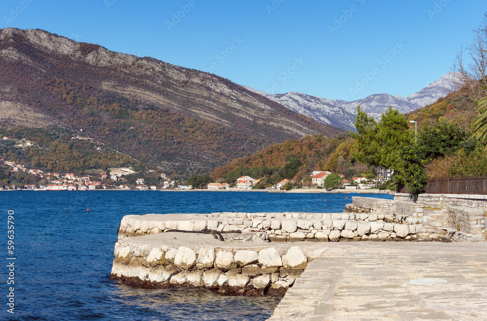 Bay of Kotor. Donja Lastva, Tivat, Montenegro.