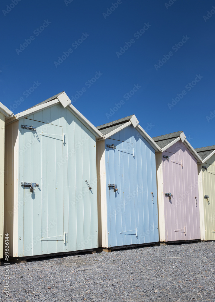 Naklejka premium Budleigh Salterton Beach Huts