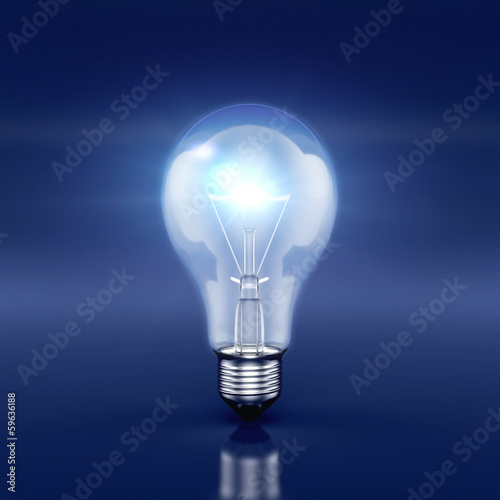 glowing light bulb