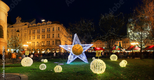 Photography Christmas Mood on the Old Town Square, Prague, Czech Republic