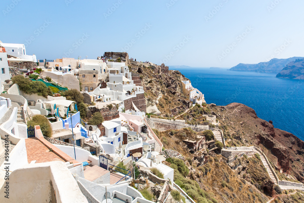 View of Fira town - Santorini island,Crete,Greece.