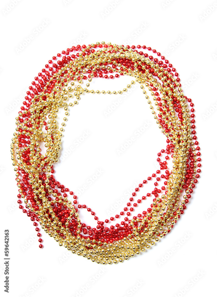 Number zero of red and gold beads Number zero of red and gold beads