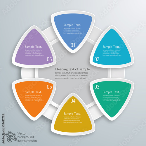 Infographics Vector Background 6-Step Process