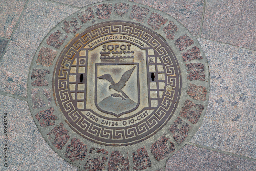 Hatch cover in Sopot, Poland