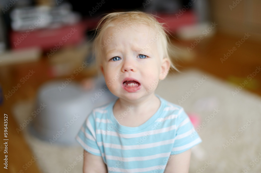 Angry upset toddler girl Angry upset toddler girl