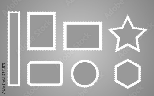 collection of blank postage stamps