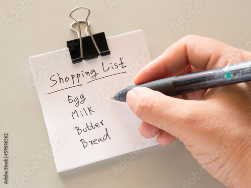shopping list