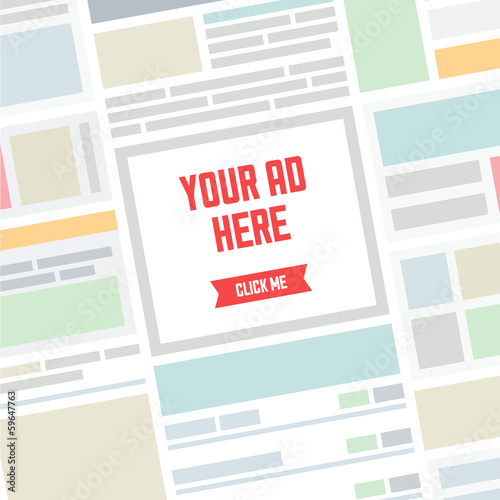 Your AD here flat illustration