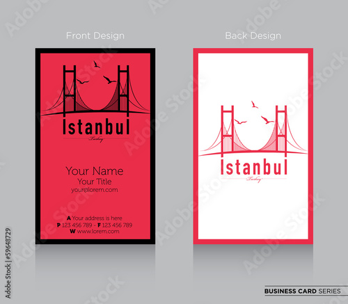 Modern Business-Card Design with Istanbul Icon
