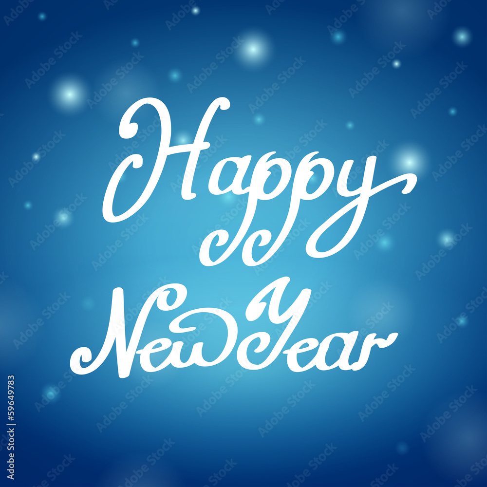 Happy New Year blue background