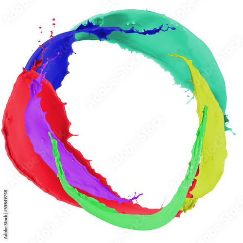multicolor paint splash