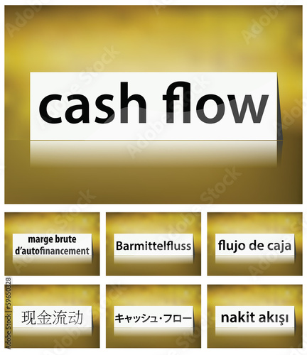 Cash Flow Concept on white background
