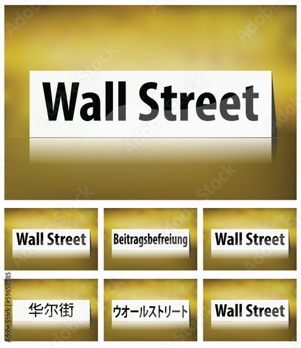Wall Street Concept on white background