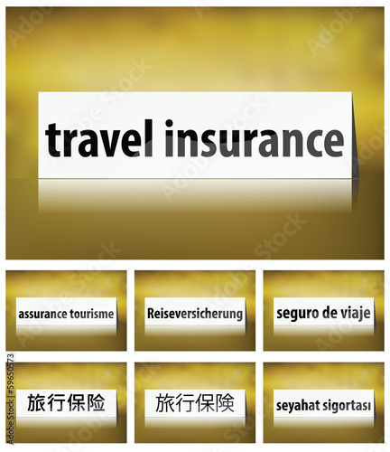 Travel Insurance Concept on white background