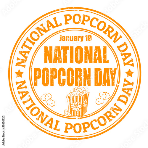 National popcorn day stamp