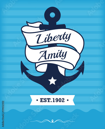 Vintage Retro Nautical Badge