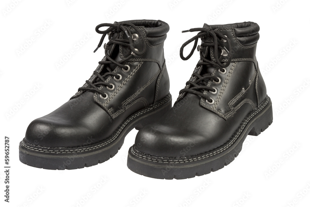 Black Boots on White Black Boots on White