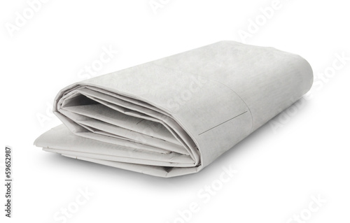 newspapers isolated on white